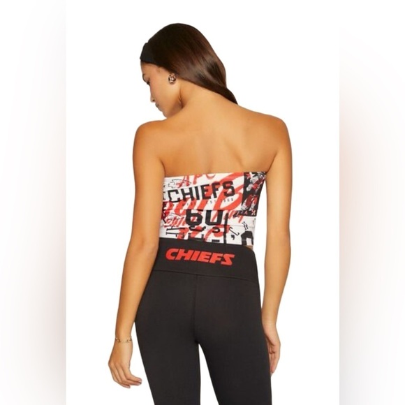 Kansas City Chiefs Strapless Top - Black and Red Large - Picture 6 of 9